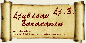 Ljubisav Baračanin vizit kartica